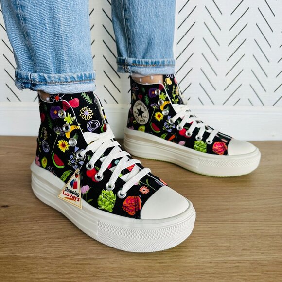 Converse Chuck Taylor All Star Move Fruits Floral 7 Womens Shoes Sneaker A06064C - Picture 4 of 14